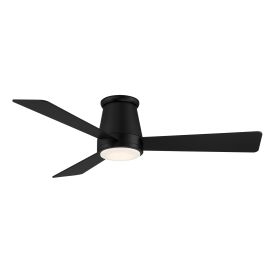 WAC Smart Fans F-037L-MB HUG 52" Flush Mount Fan w/ LED Light - Matte Black