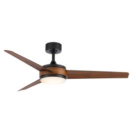 WAC Smart Fans F-054L-MB/DK MOD 54" Ceiling Fan w/ LED Light - Matte Black/Distressed Koa