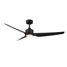 WAC Smart Fans F-056L-MB Stella 60" Ceiling Fan w/ LED Light - Matte Black