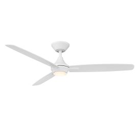 WAC Smart Fans F-060L-MW BLITZEN 54" Ceiling Fan w/ LED Light - Matte White