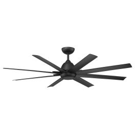 66" WAC MOCHA XL Downrod Wet Ceiling Fans F-064-MB - Matte Black - Aluminum and ABS