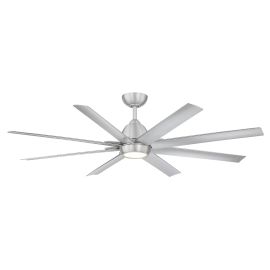 WAC Smart Fans F-064L-BA MOCHA XL 66" Ceiling Fan w/ LED Light - Brushed Aluminum