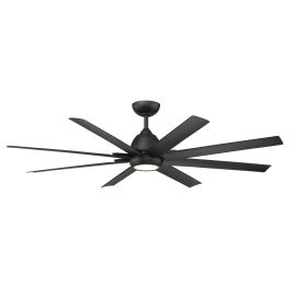 WAC Smart Fans F-064L-MB MOCHA XL 66" Ceiling Fan w/ LED Light - Matte Black