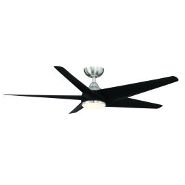 WAC Smart Fans F-071L-BN/MB VIPER 60" Ceiling Fan w/ LED Light - Brushed Nickel/Matte Black