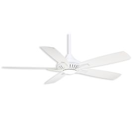 60" Minka Aire Dyno XL Ceiling Fan - White Finish with White Finish Blades and LED light kit