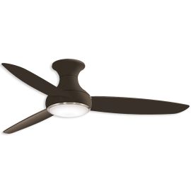54" Minka Aire Concept-III Flush mount LED Outdoor Ceiling Fan F467L-ORB - Oil Rubbed Bronze finish with LED light kit