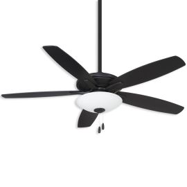 52" Minka Aire Mojo Ceiling Fan - Coal Finish with Coal Blades and LED light kit