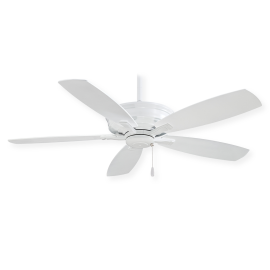 Minka Aire Kafe F695-WH - 52" Ceiling Fan w/ White Blades