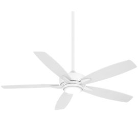 Minka Aire F717L-WHF Kelvyn 52" Five Blades w/ LED Ceiling Fan - Flat White