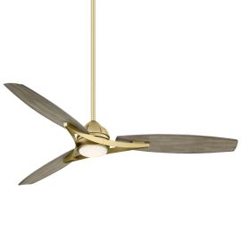 Minka Aire F742L-SBR MOLINO 65" Three Blades w/ LED Ceiling Fan - SOFT BRASS