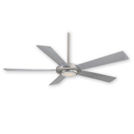 brushed nickel modern ceiling fans - minka aire sabot