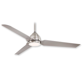 54" Java LED Ceiling Fan - F753L-BNW - Brushed Nickel Wet
