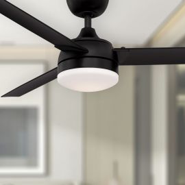 Fanimation FP6729BBLW Xeno Wet 56" Outdoor 3-Blade Ceiling Fan with Light - Black