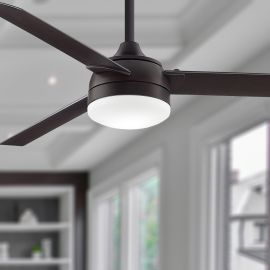 Fanimation FP6729BDZW Xeno Wet 56" Outdoor Ceiling Fan with Light - Dark Bronze