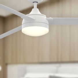  Fanimation FP6729BMWW Xeno Wet 56" Outdoor Ceiling Fan with Light - Matte White