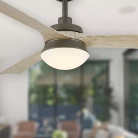 Fanimation FP6807AGP Barlow 52" Damp Rated Ceiling Fan with Light - Antique Graphite