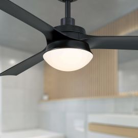 Fanimation FP6807BL Barlow 52" Damp Rated Ceiling Fan with Light - Black