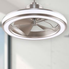 Fanimation FP8404BN Gleam 16" LED Pendant Ceiling Fan - Brushed Nickel