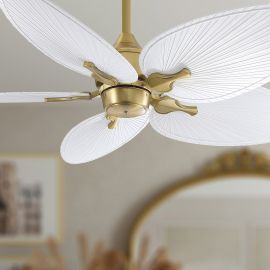 Fanimation Islander DC MAD3250BS 52" Tropical Ceiling Fan - Brushed Satin Brass