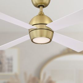 Fanimation FP7644BS Kwad 44"Ceiling Fan with LED Light - Brushed Satin Brass