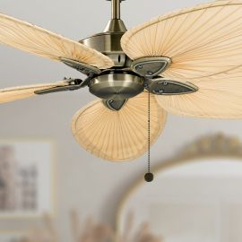 Fanimation Windpointe FP7500AB 52" Tropical Ceiling Fan - Antique Brass