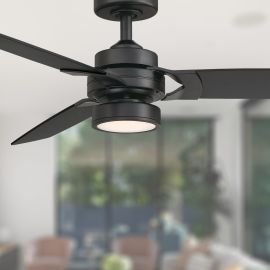 Fanimation FP7634BL Amped 52" Modern 3-Blade Ceiling Fan - Black