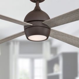 Fanimation FP7652GR Kwad 52" Ceiling Fan with LED Light - Matte Greige