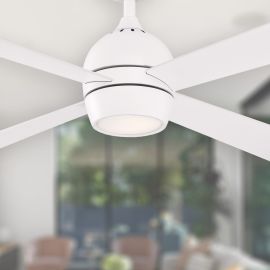 Fanimation FP7652MW Kwad 52" Ceiling Fan with Light - Matte White