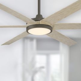 Fanimation FPD6605AGP Brawn - 64" Ceiling Fan with LED CCT Light - Antique Graphite