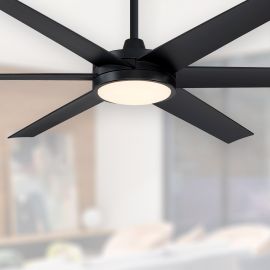 Fanimation FPD6605BL Brawn - 64" Ceiling Fan with LED CCT Light - Black