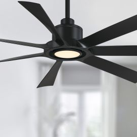 Fanimation FPD7060BL Lenzi - 60" Modern Ceiling Fan with Light - Black