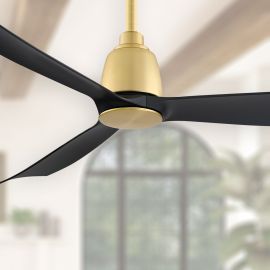 Fanimation FPD8534BSBL Kute 52" Smart Ceiling Fan - Satin Brass / Black