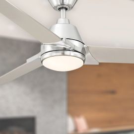 Fanimation FP8406BN Pyramid 52" 3-Blade Contemporary Ceiling Fan - Brushed Nickel