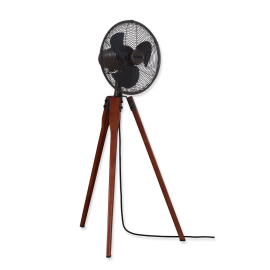 Fanimation Arden Floor Fan - Oil-Rubbed Bronze with Walnut Legs