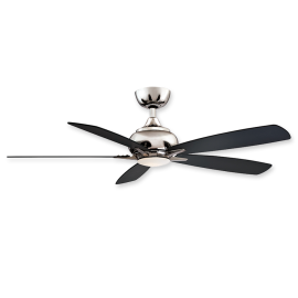 52" Fanimation Doren Polished Nickel Finish with Black Blade