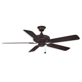 52" Fanimation Edgewood Wet Outdoor Ceiling Fan-Dark Bronze finish with Dark walnut blades