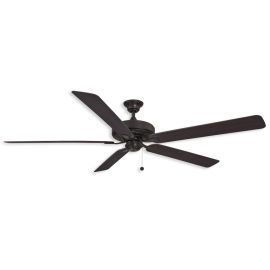 72" Fanimation Edgewood Wet Outdoor Ceiling Fan-Dark Bronze finish with Dark walnut blades