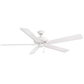 72" Fanimation Edgewood Wet Outdoor Ceiling Fan Matte White finish with Matte White Blades