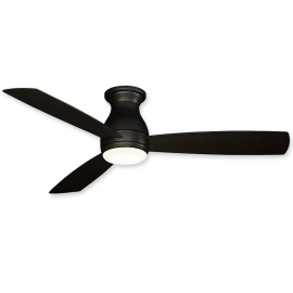 52" Fanimation Hugh Dark Bronze Finish with Dark Bronze Blades and Opal Frosted Glass Cap