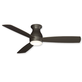 52" Fanimation Hugh Matte Greige Finish with Matte Greige Blades and Opal Frosted Glass Cap