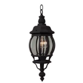 6.50"W Craftmade - French Style - 1 Light Pendant - Z321-TB - Textured Matte Black - Clear Beveled