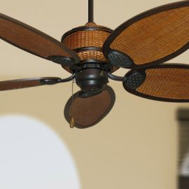 52" Tropical Rattan Ceiling Fan | Gulf-Coast Fans Cane Isle