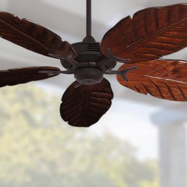 Gulf-Coast Coastal Air 52" Outdoor Tropical Ceiling Fan - Cherry Blades