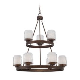 32"W Craftmade Kenswick 9 Light Chandelier - 35429-PR - Peruvian Bronze