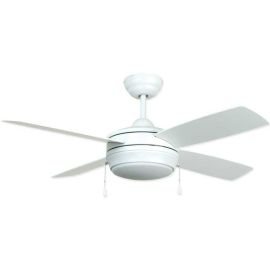52" Craftmade Laval Matte White Finish with Matte White Blades and Light Kit