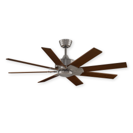 Fanimation Levon Custom 52" - Brushed Nickel - Dark Walnut Blades