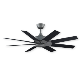 Fanimation Levon Custom 52" - Galvanized - Black Blades