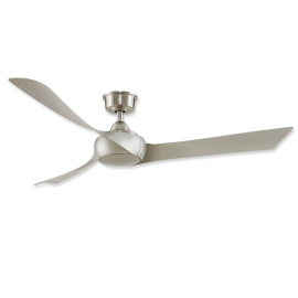 60" Fanimation Wrap Custom Brushed Nickel Finish with Brushed Nickel Blades