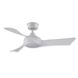 44" Fanimation Wrap Custom Matte White Finish with Matte White Blades