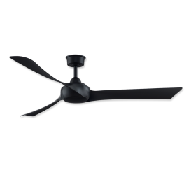 64" Fanimation Wrap Custom Black Finish with Black Blades